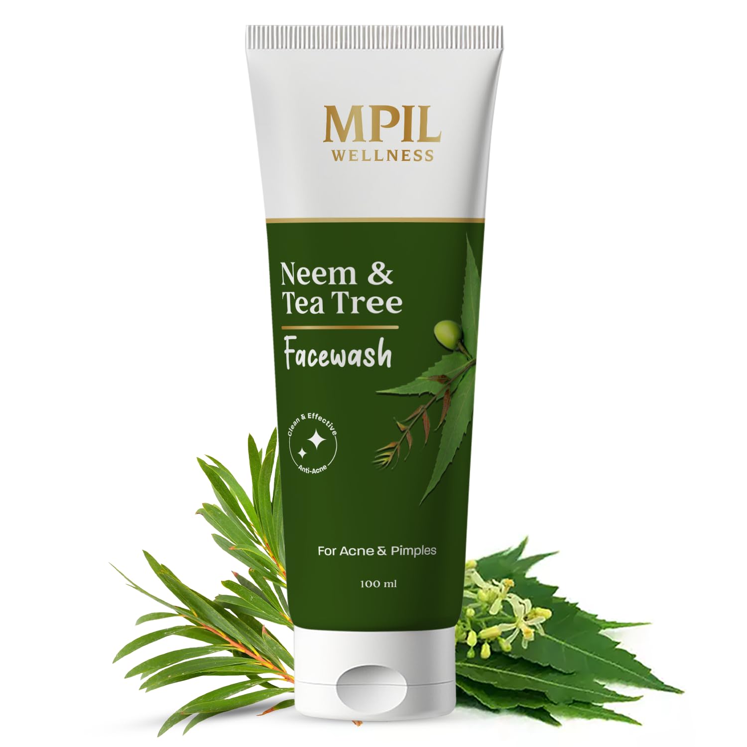 Mpil Wellness Neem & Tea Tree Facewash Natural Face Wash For Acne ...