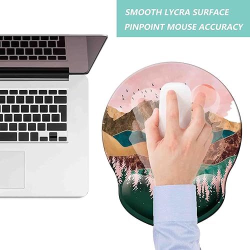 Miniatura 7 de Alfombrilla de mouse con soporte de muñeca, alfombrilla de mouse ergonómica con cojín de espuma viscoelástica, base de goma antideslizante,