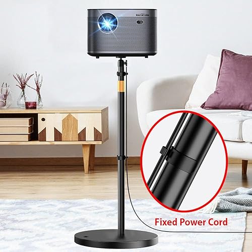 Miniatura 5 de Soporte para proyector, giratorio de 360°, soporte oculto para sofá contra pared, altura ajustable, mini soporte de montaje en pared para proyector,