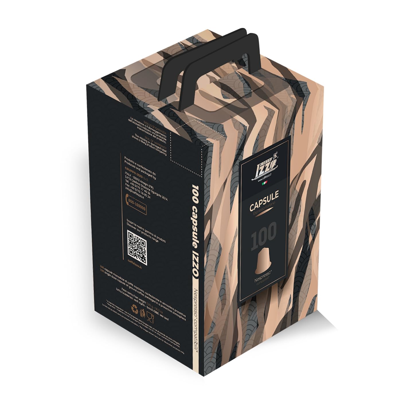 200 CAFFE IZZO miscela GRAN CREMA compatibili con Nespresso - 2 Cartoni da 100 capsule -