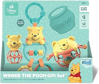 Disney Baby Winnie the Pooh Silly Ole Bundle Gift Set by Bright Starts with 5 Toys for Newborns and Older Children