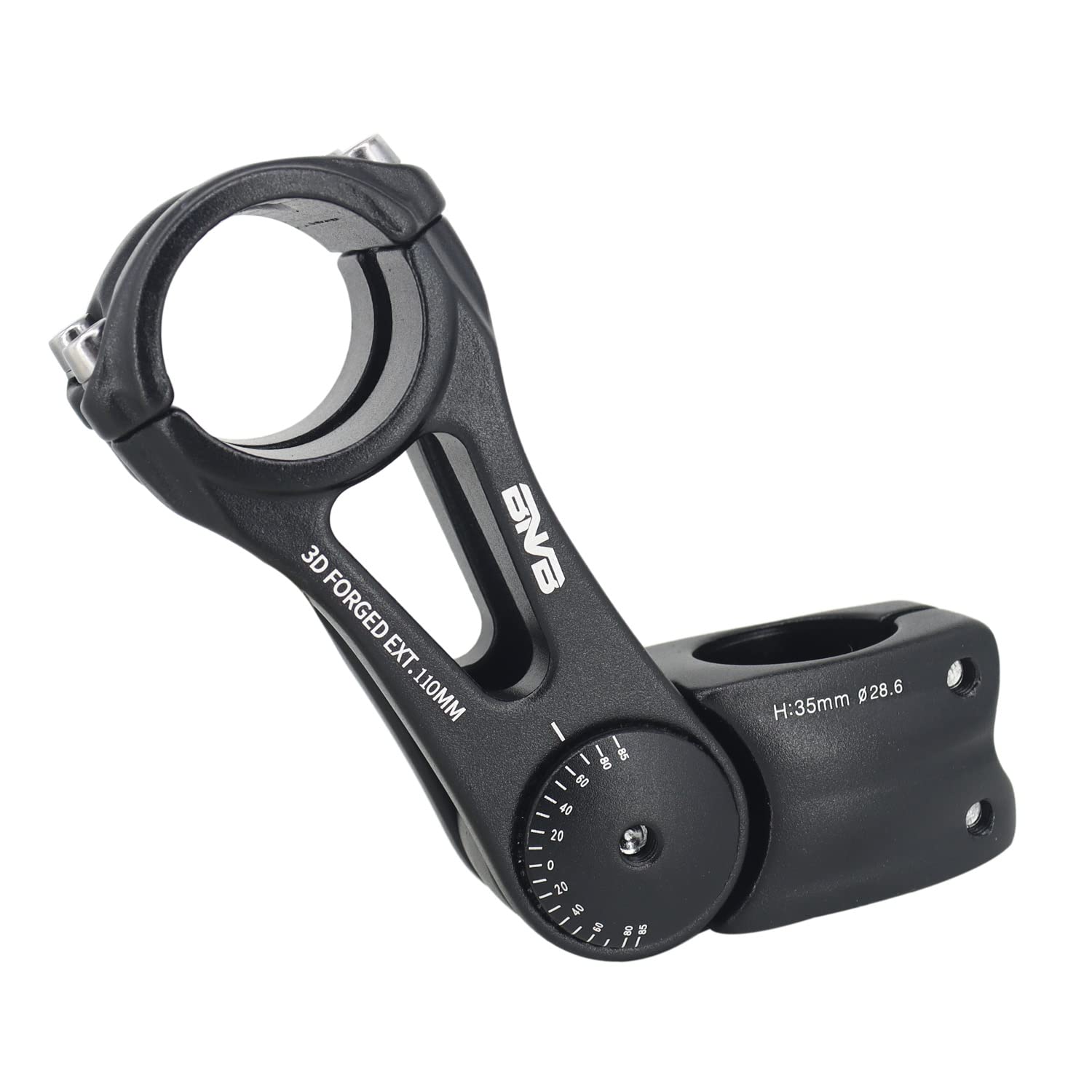 PLATTBK Attacco Manubrio Regolabile MTB 31.8 mm Pipa Manubrio Gravel Bici da Corsa 35 Gradi Prolunga Biciclette Alza 90/110/145mm