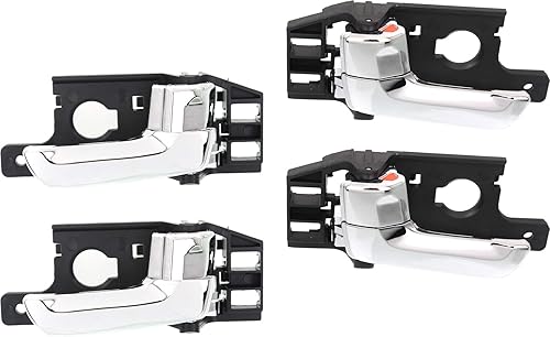 Garage-Pro Juego de manijas interiores para puerta compatibles con Kia Sportage 2005-2010 cromadas delanteras y traseras, lado del conductor y del