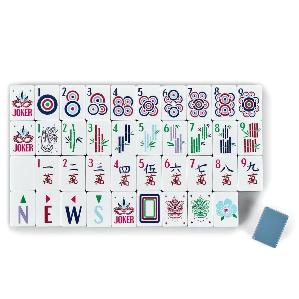 Carroterr 4 Layer Mahjong Tiles, 2026 New 160 Premium Acrylic American MahjongTiles, Engraved Mini Mahjong Travel Set with Carrying Bag, Portable Western Mah Jongg Sets for Social Gaming & Travel