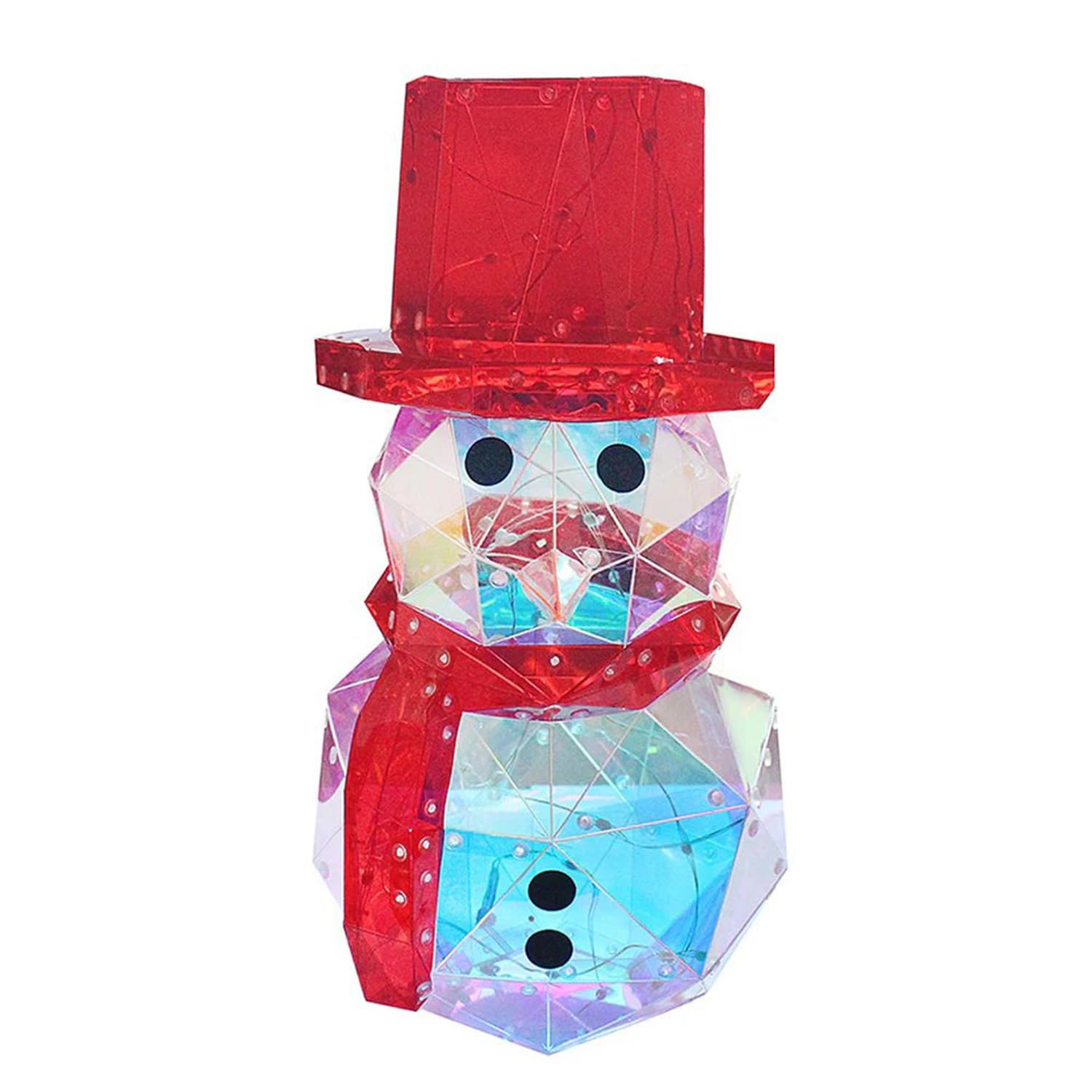 The Leonardo Collection Snowman Starlightz Lamp For Christmas Decor | Light-Up With Led Starlight Effect | Magical Holiday Lamp For Mantels, Tables & Windowsills | Gift For Festive Cheer
