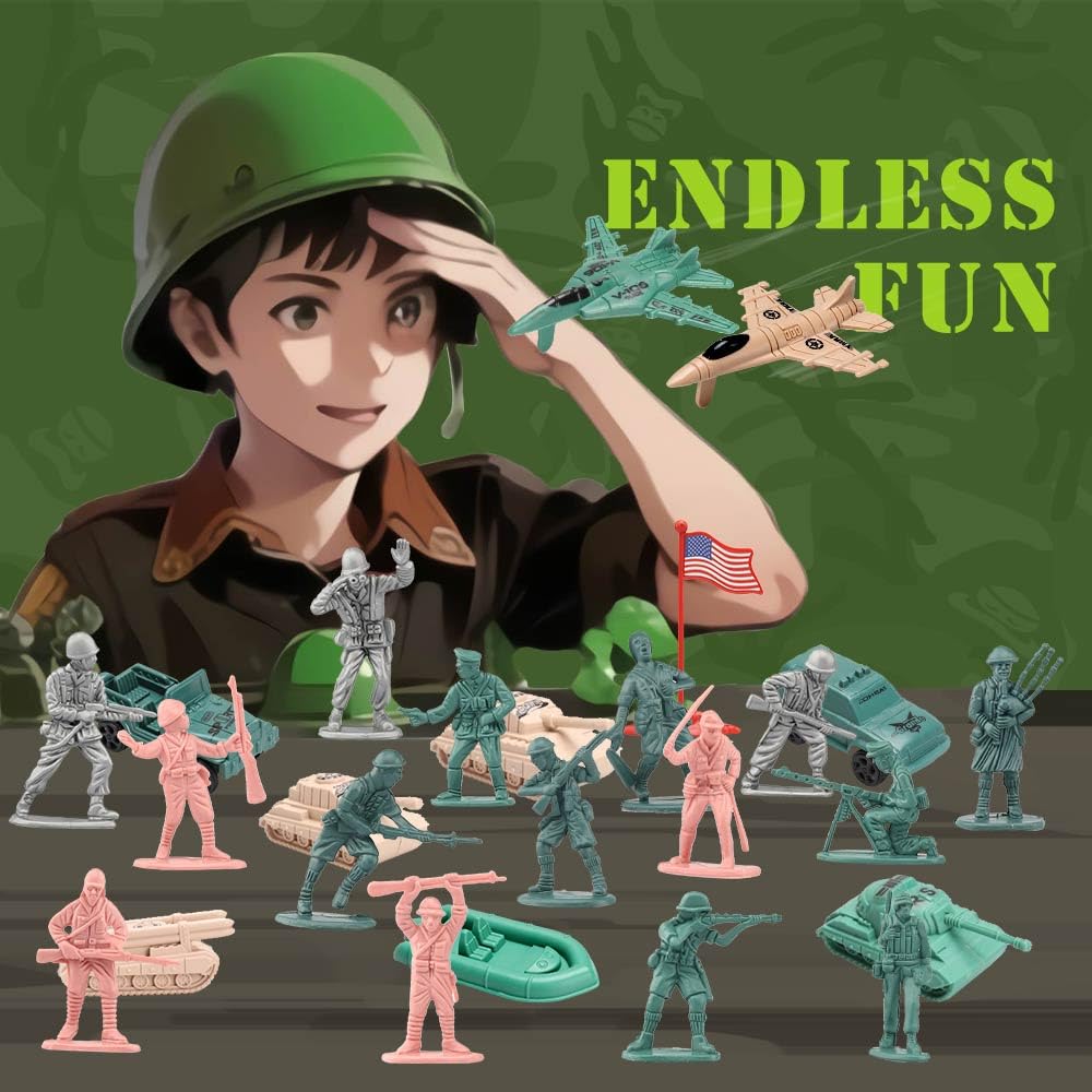 Amazon.co.jp: ViiKONDO アーミーメンズおもちゃミリタリーセット 緑