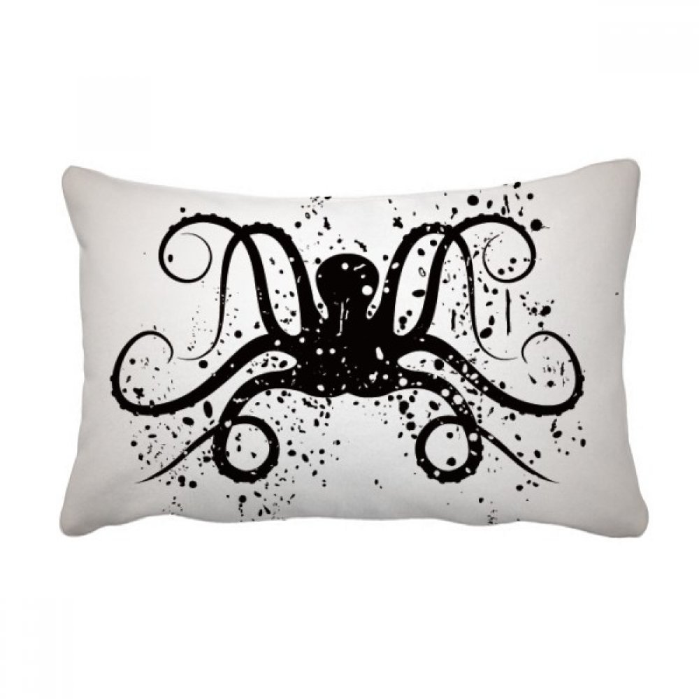 Oreiller de canapé pieuvre noire pour décoration de salon moderne et cosy