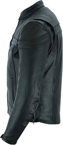 Miniatura 3 de Vance Leather Men's Premium Leather Racer Jacket with Vents