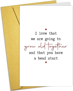 Nchigedy Funny Anniversary Card for Husband Wife, Humorous Anniversary Card for Boyfriend Girlfriend, Romantic Birthday Cards for Couple, Love Cards Gift for Men Women