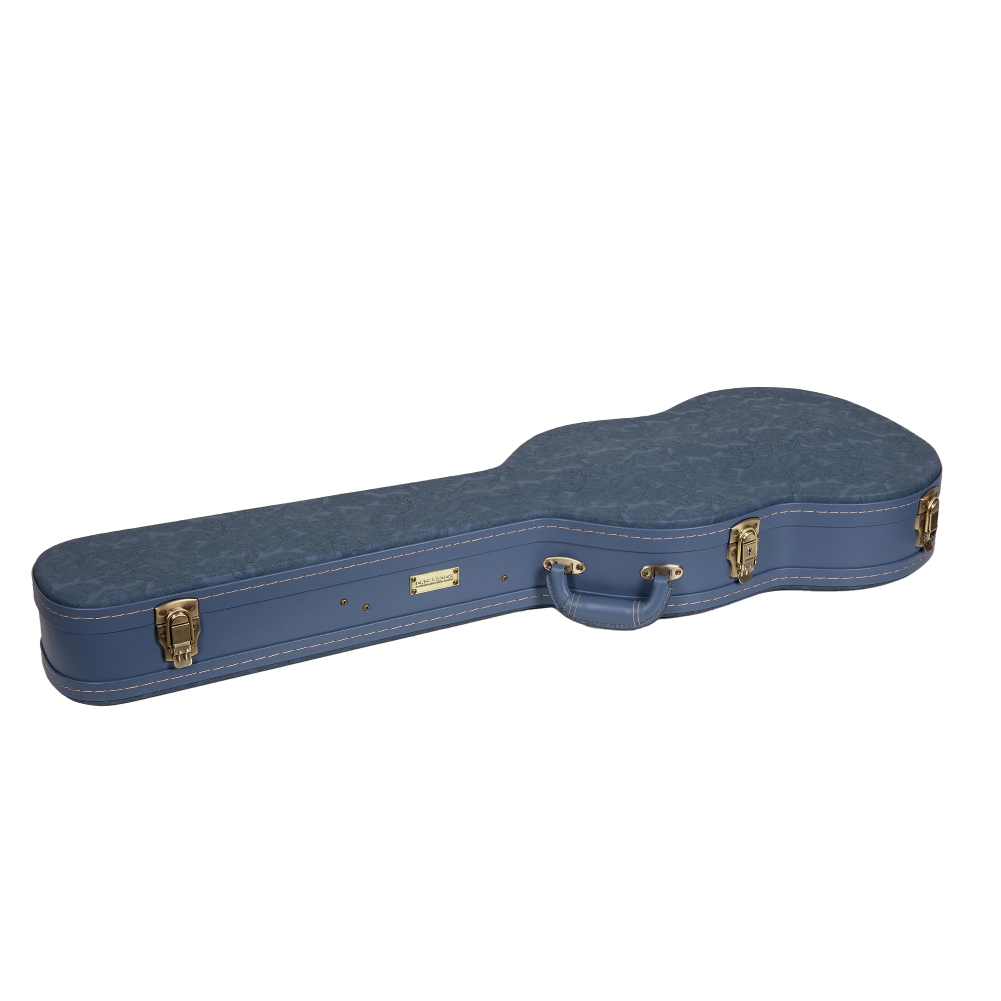 Étui Rigide Bois Crossrock Pour Guitare Gibson SG - Similicuir Marron - Intérieur Velours Bordeaux - CRW530SGBQ