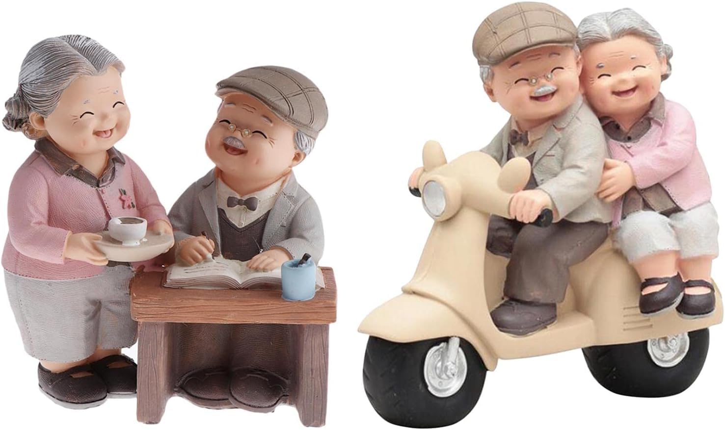 YATUOPNG 2X Resin Miniature Dollhouse Lover Couple Shaped Statue Model Garden Micro Landscape Lawn Decorations Ornament
