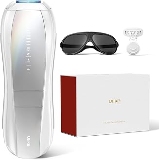 IPL Hair Removal Device, Ulike Air 10, 15℃ Patented Sapphire Ice Cooling, Dual Lights for Double Efficiency, Skin Sensor & SHR Mode* for Painless Experience, IPL Hair Remover from Home, Silver