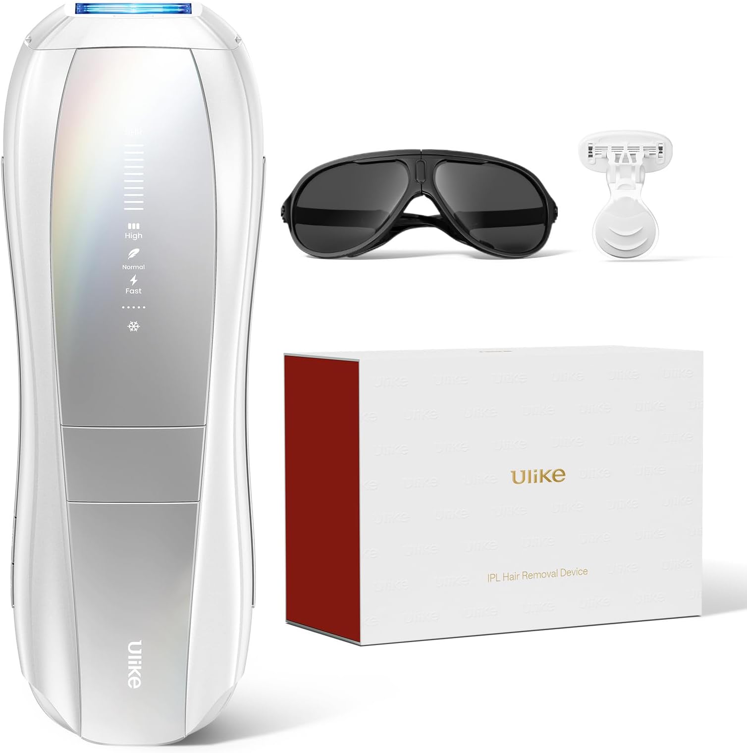 IPL Hair Removal Device, Ulike Air 10, 15℃ Patented Sapphire Ice Cooling, Dual Lights for Double Efficiency, Skin Sensor & SHR Mode* for Painless Experience, IPL Hair Remover from Home, Silver