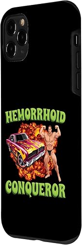 Miniatura 2 de iPhone 11 Pro Hemorrhoid Conqueror Funny Meme Extraño Ofensivo Cringe Broma Caso