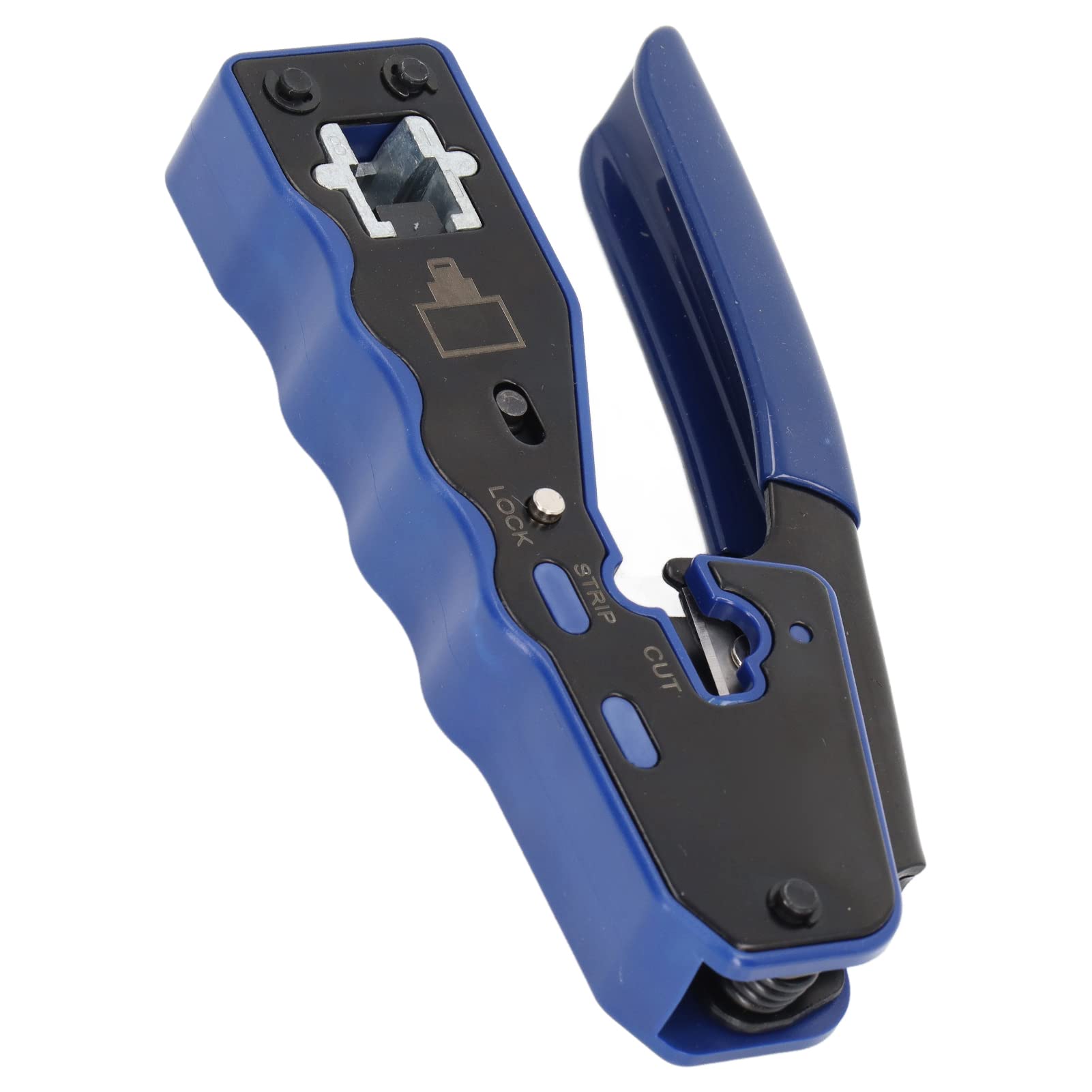 Kit d’outils de sertissage RJ45, ensemble d’outils de sertissage Ethernet comprenant 50 connecteurs RJ45 et un dénudeur de fils, outil de sertissage pour câbles réseau 8P adapté