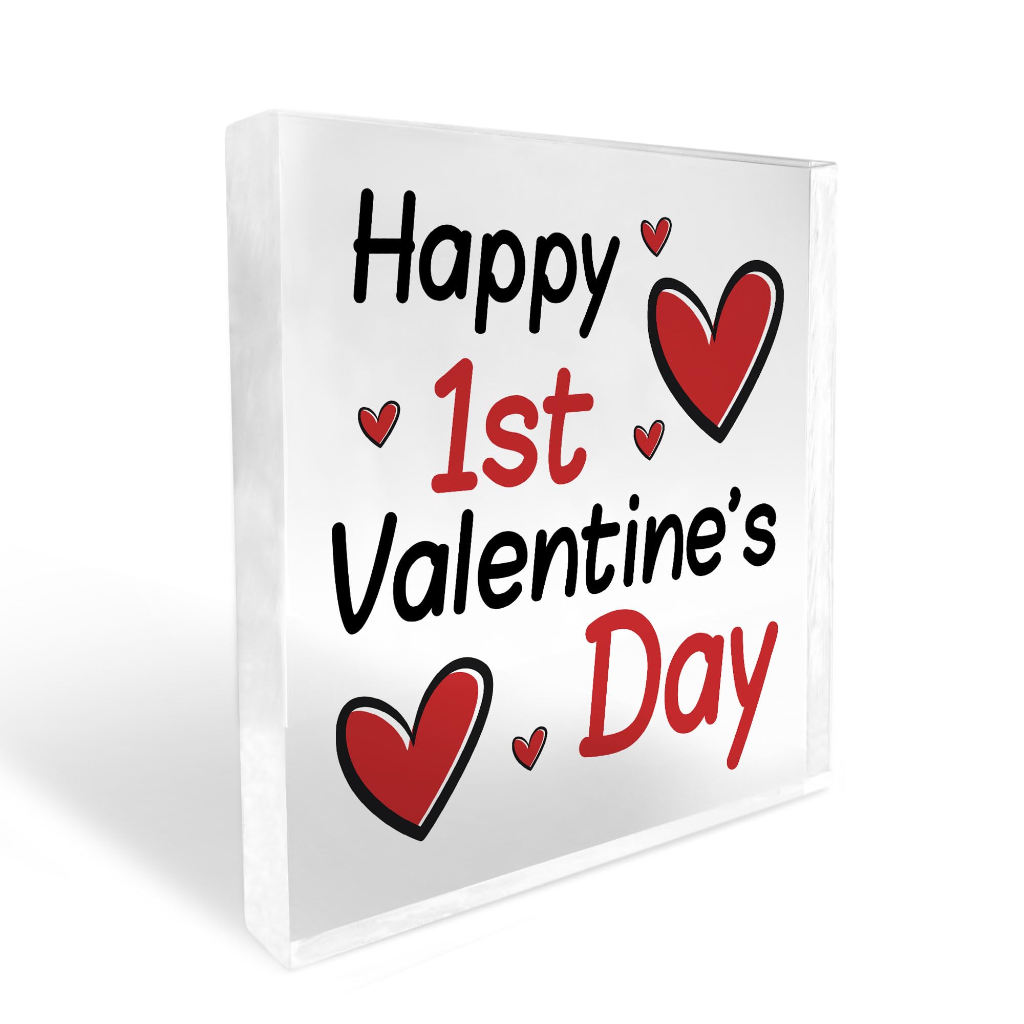 Red Ocean Happy 1st Valentines Day Gift For Boyfriend Girlfriend Valentines Present Valentines Gift Idea For Him Her Keepsake