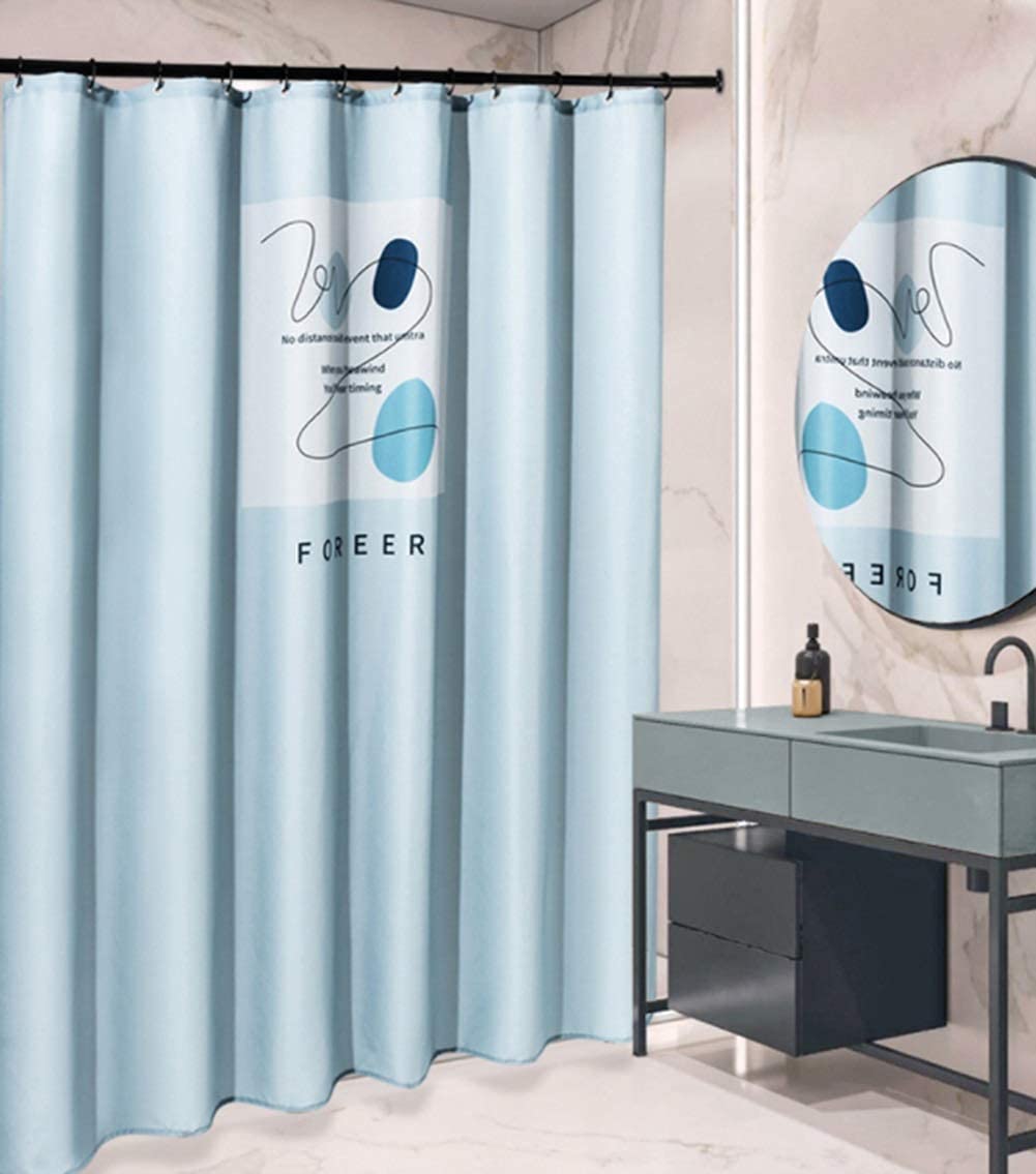 Langer Badvorhang mit neuestem Duschvorhang Schimmelbeständiger wasserdichter 100% Polyester Badezimmervorhang Stilvoller Dekorationsvorhang Duschvorhang (Größe : 180X200cm)