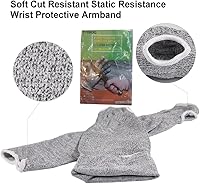 Vista 5 de Yosoo Mangas resistentes a cortes, protección de nivel 5, mangas protectoras de brazo resistentes a cortes con orificio para el pulgar, 1 par, 18