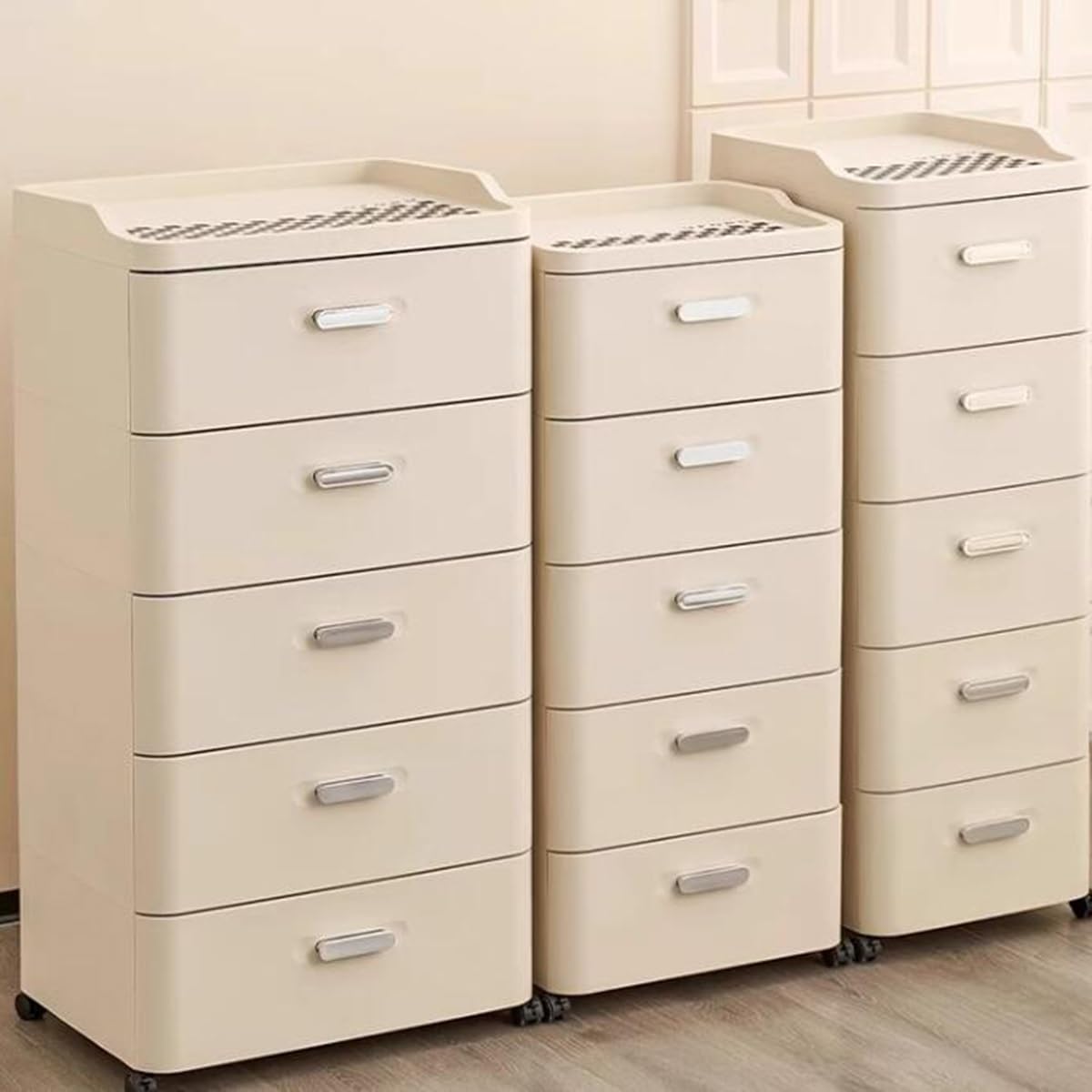 Armoire de classement verticale avec 2/3/4/5 tiroirs pour bureau à domicile, support d'imprimante à roulettes avec armoire de rangement sous le bureau