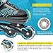 ITurnGlow Adjustable Inline Skates for Kids and Adults with Light up Wheels Beginner Skates Fun Illuminating Roller Skates for Kids Boys and Ladies