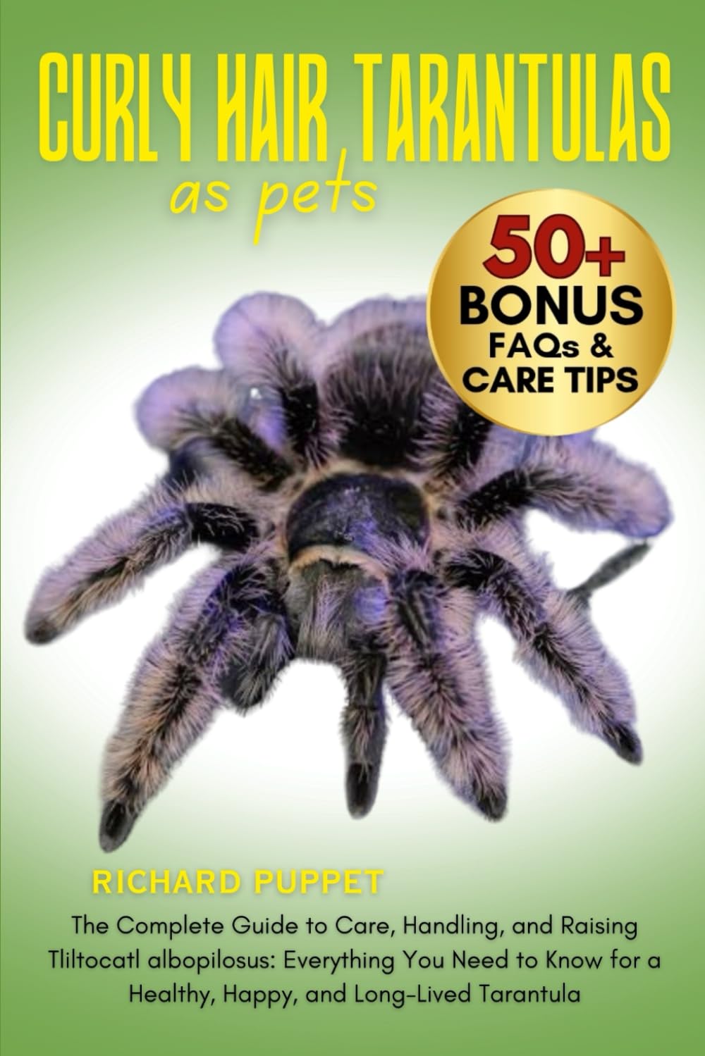 CURLY HAIR TARANTULAS AS PETS: The Complete Guide to Care, Handling, and Raising Tliltocatl albopilosus: Everything You Need to Know for a Healthy, Happy, and Long-Lived Tarantula