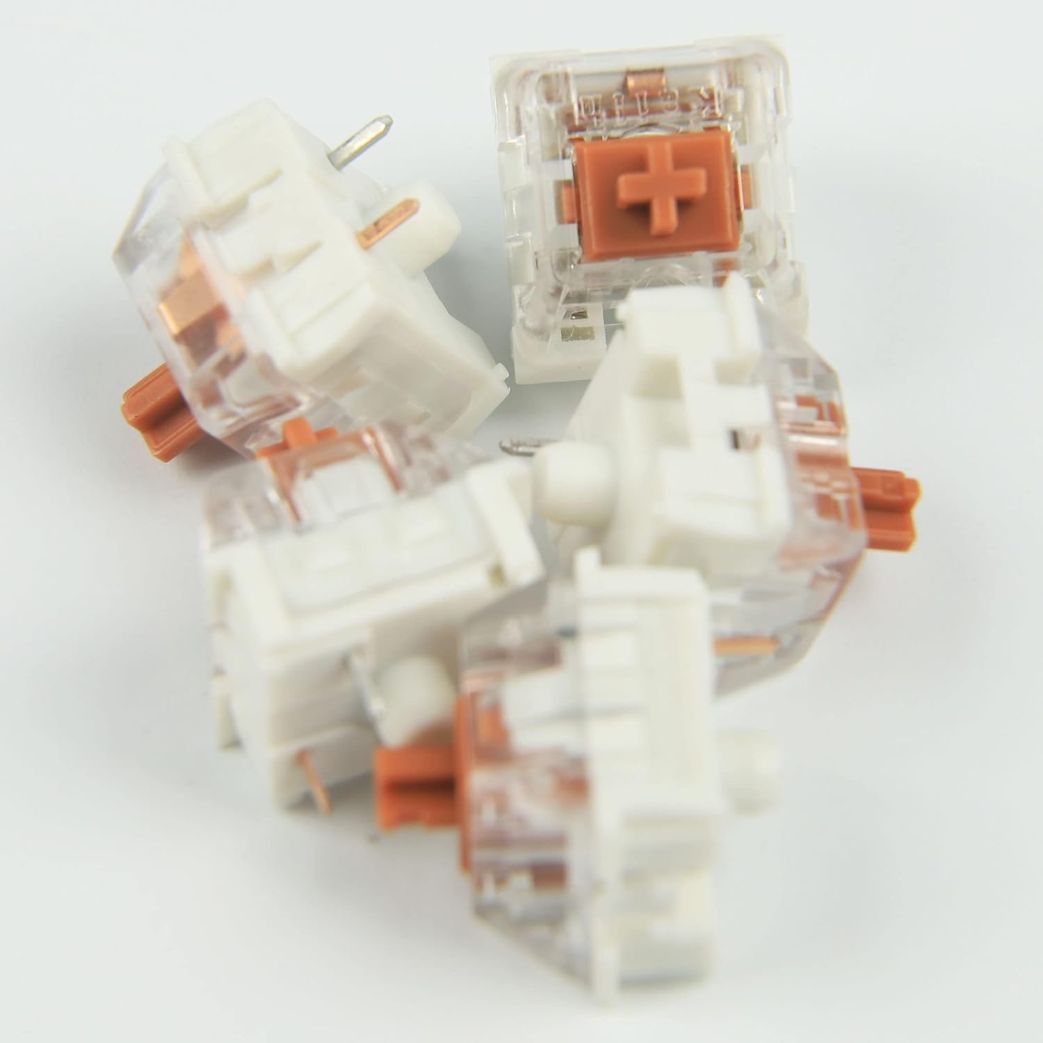 Kailh Speed Silver Gold Copper Bronze Pink Super Speed Silver Copper Red Bronze Pro Purple Burgundy Light Green MX SMD 3 Pin RGB Switches for Mechanical Keyboard (70 PCS, Speed Bronze)