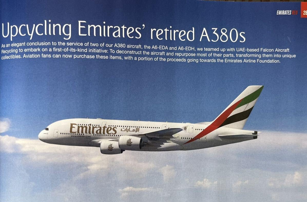 エミレーツ航空のA380初号機「A6-EDA」から作られたAviation Tagが