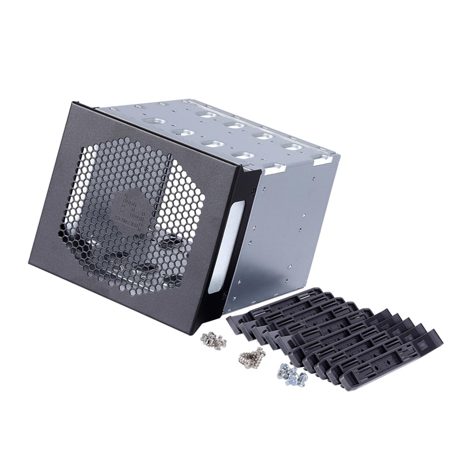 Caja de almacenamiento de 5 compartimentos de 3.5 pulgadas, cinco discos, 3 chasis, caja de almacenamiento de expansión para computadora, jaula de disco duro de alta capacidad