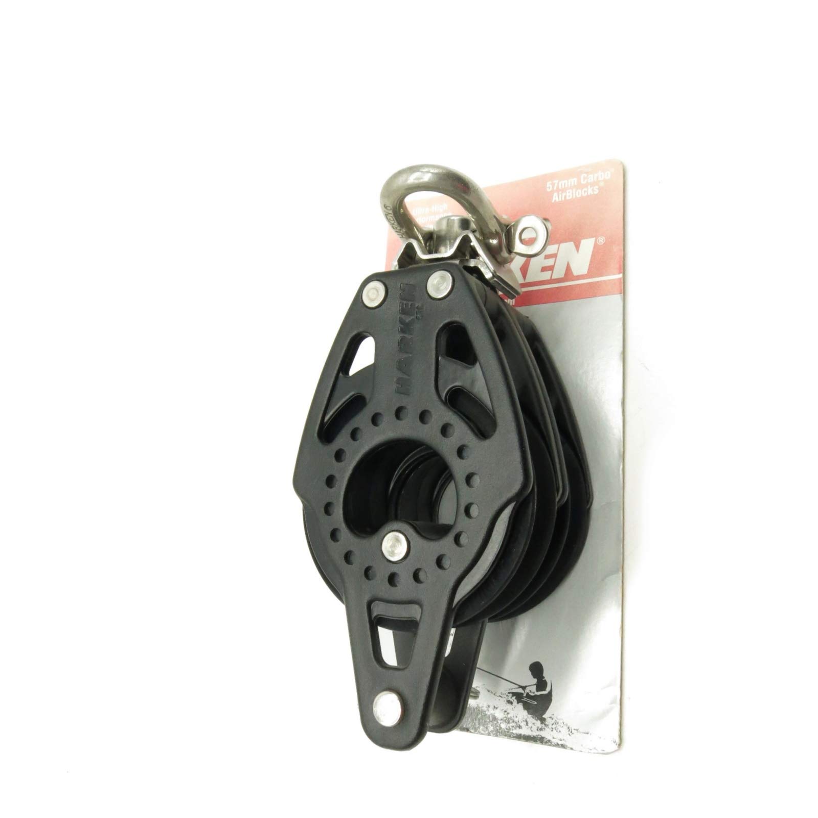 HARKEN Premium Sailing 57mm Double Carbo Air Boat Block w/Becket, 57mm, Part 2603