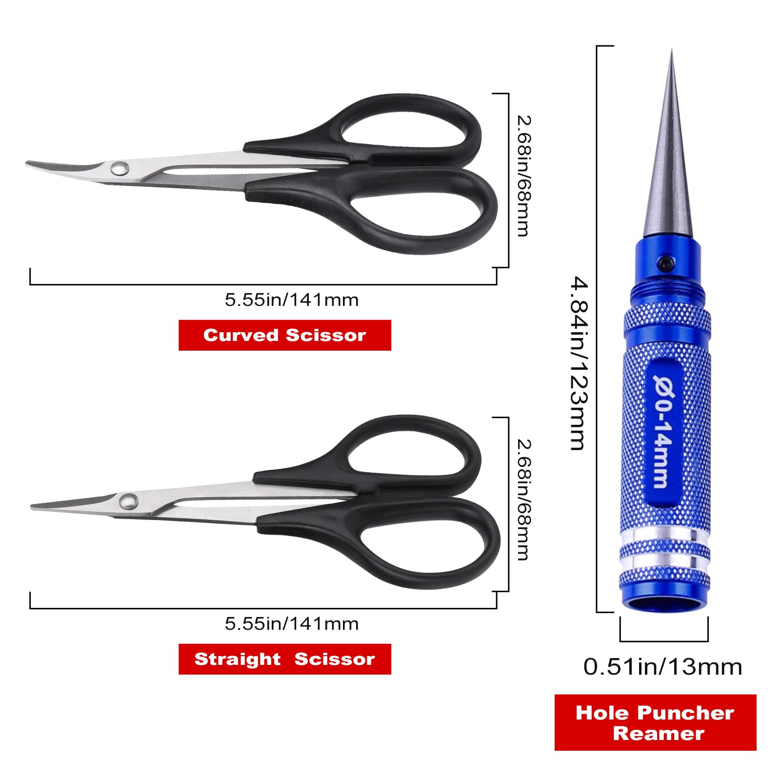 Amazon.com: 3-Pack HobbyPark RC Body Reamer Hole Puncher and