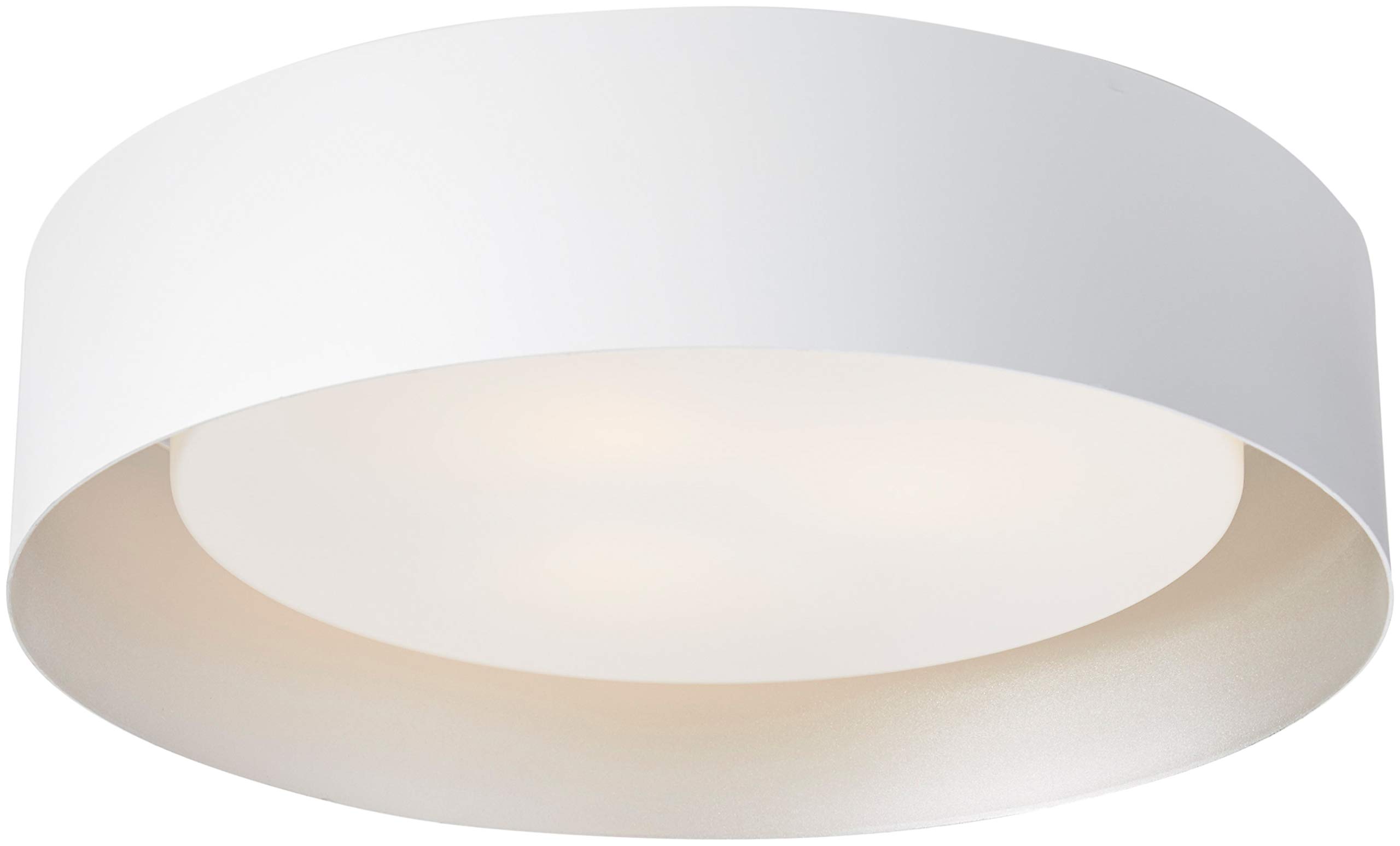 Bromi Design B4106S Lynch White & Silver Flush Mount Ceiling Light,  Silver/White - - Amazon.com
