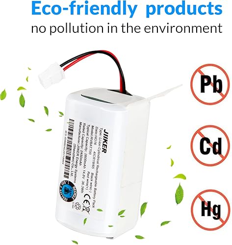 Miniatura 6 de JIIKER RVBAT700 - Batería de repuesto para robot aspirador Shark ION, batería recargable de iones de litio de 14.8 V 2600 mAh