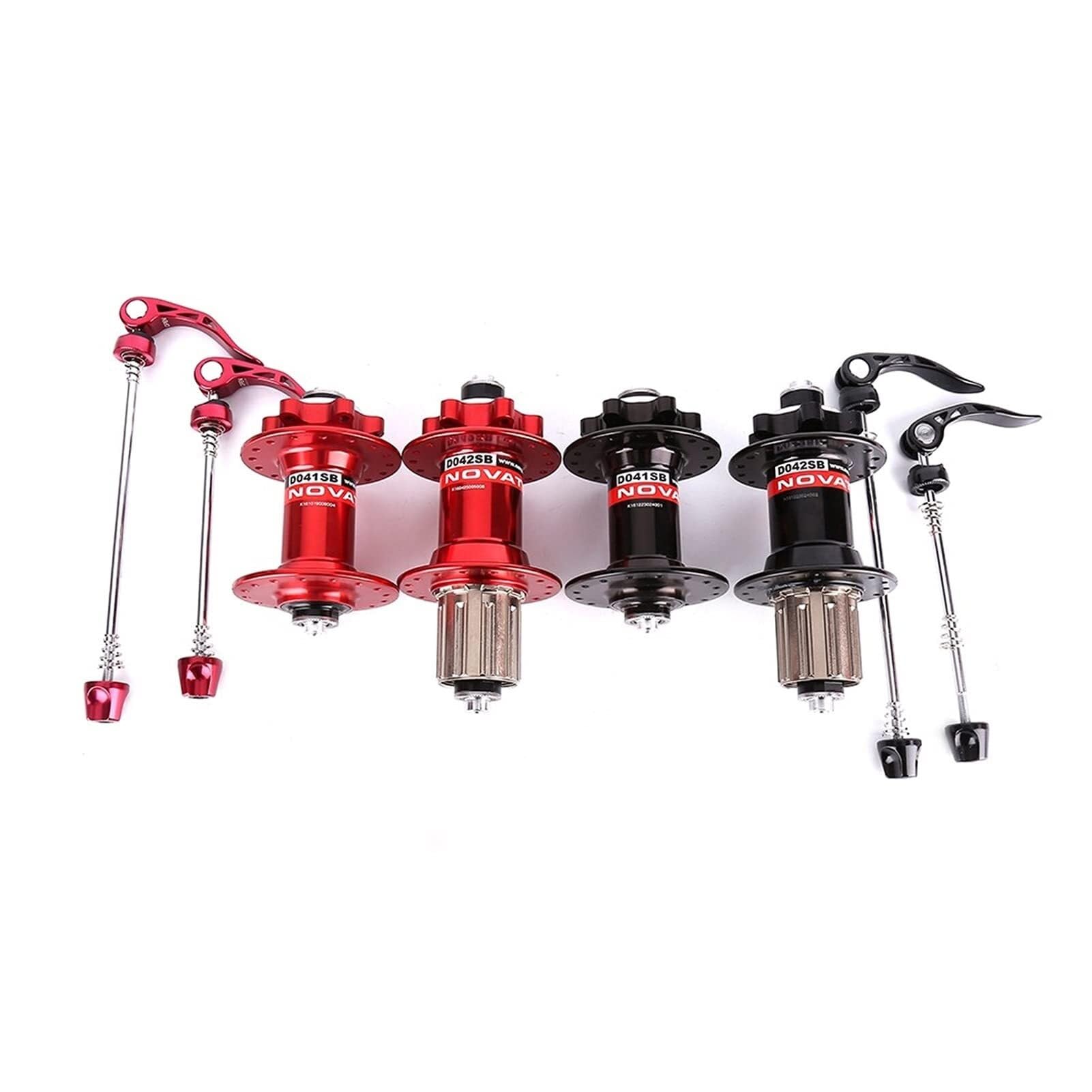 Rilasci Rapidi per Bicicletta Spiedini for mozzo Ruota Bici Mozzo MTB Mozzi Freno Bisc, 28 32 36 Fori Rosso Nero 8/9/10/11 velocità