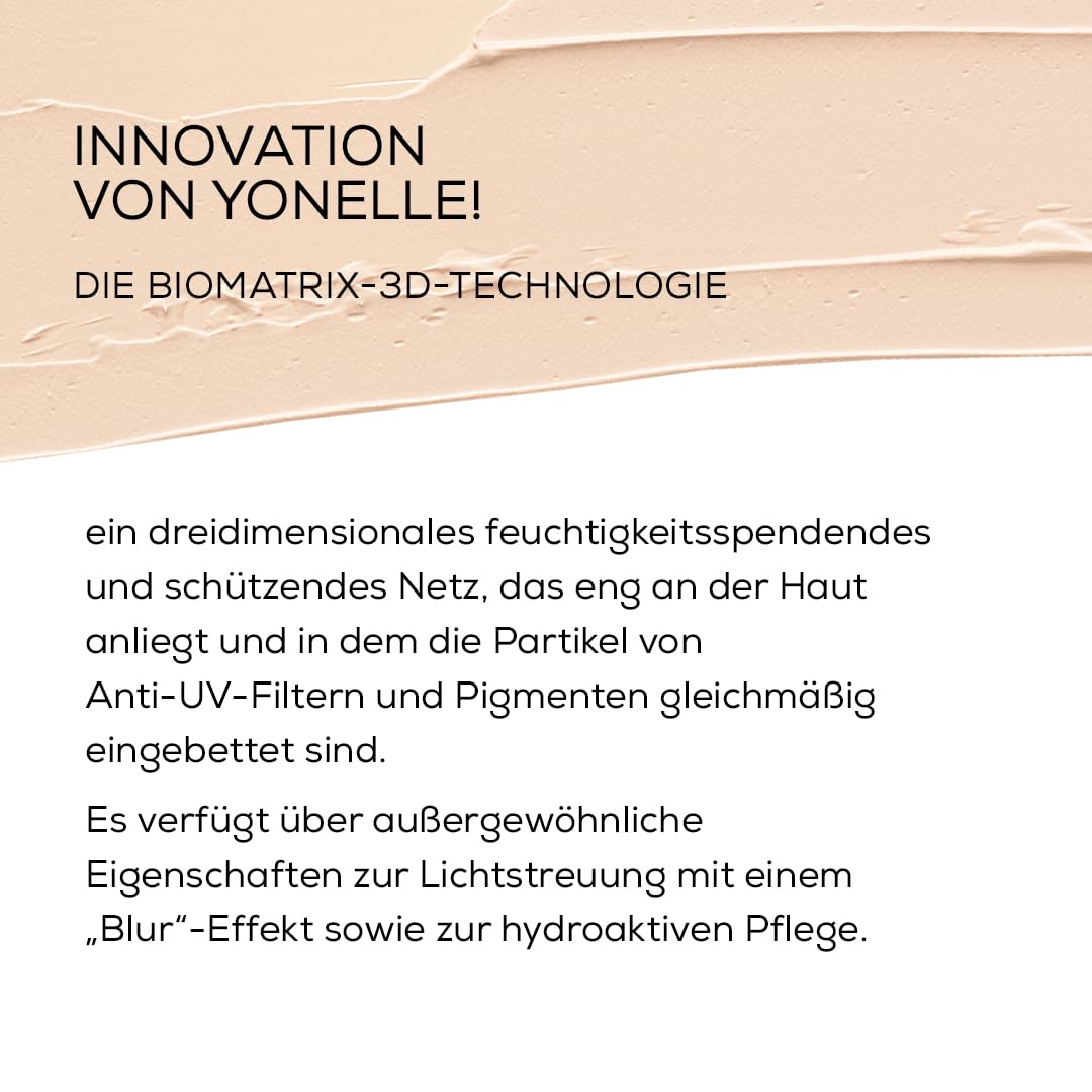 YONELLE CCC Cream, Getönte Tagescreme mit LSF 50, Matt-Effekt, Summer Sand | No-Make-up-Look, optischer Blur, frischer Teint, Poren wirken feiner, leichte Textur, normale Haut & Mischhaut