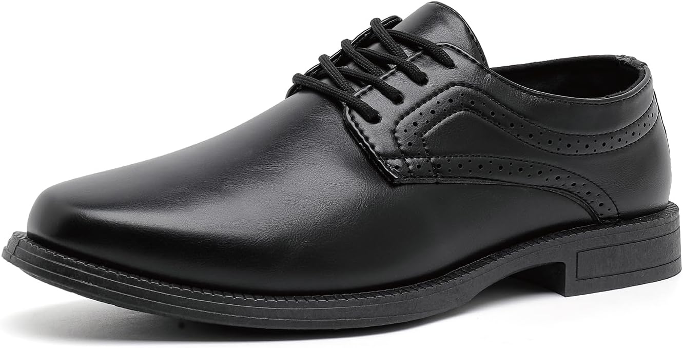 Men’s Oxford Formal Dress Shoes Comfortable Classic Business Lace Up Derby Plain Toe