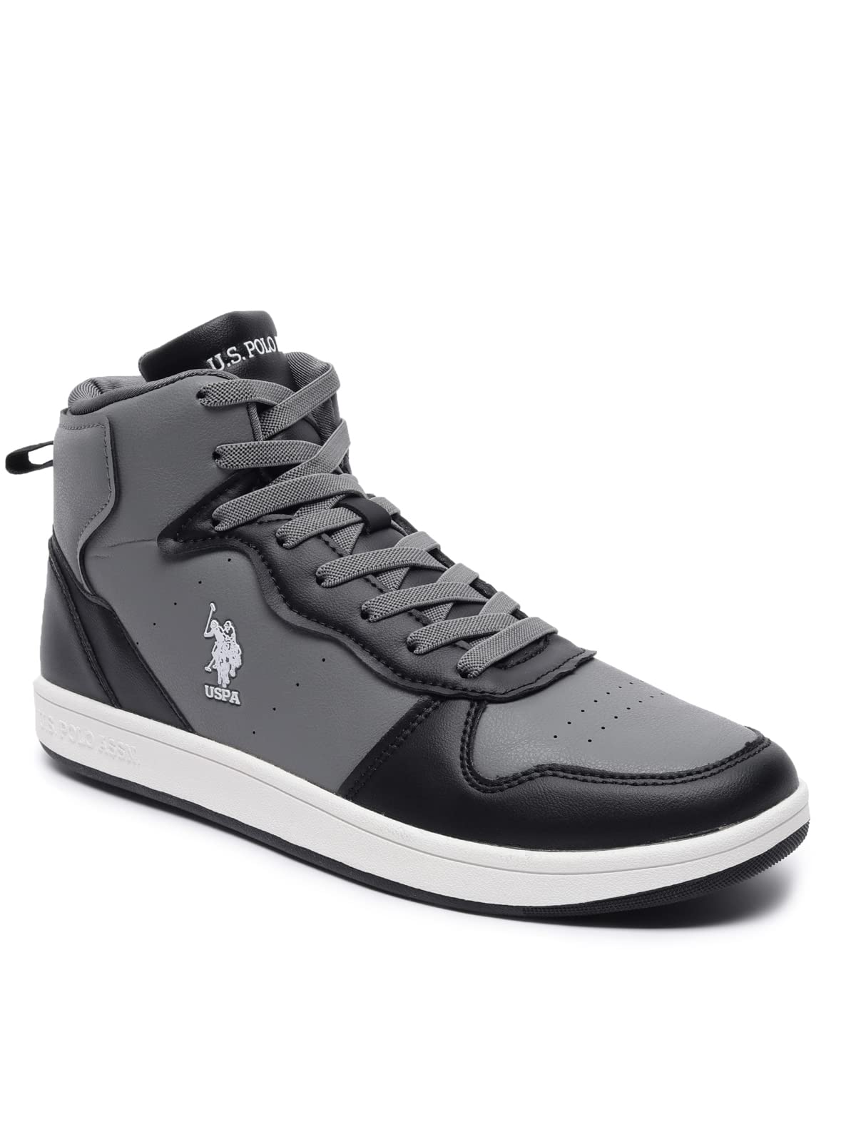 U.S. Polo Assn. Mens Rowan Grey Mid-Top Sneaker - 9 UK (2FD22525G07) (B0BC6H69JP) Amazon Price History, Amazon Price Tracker