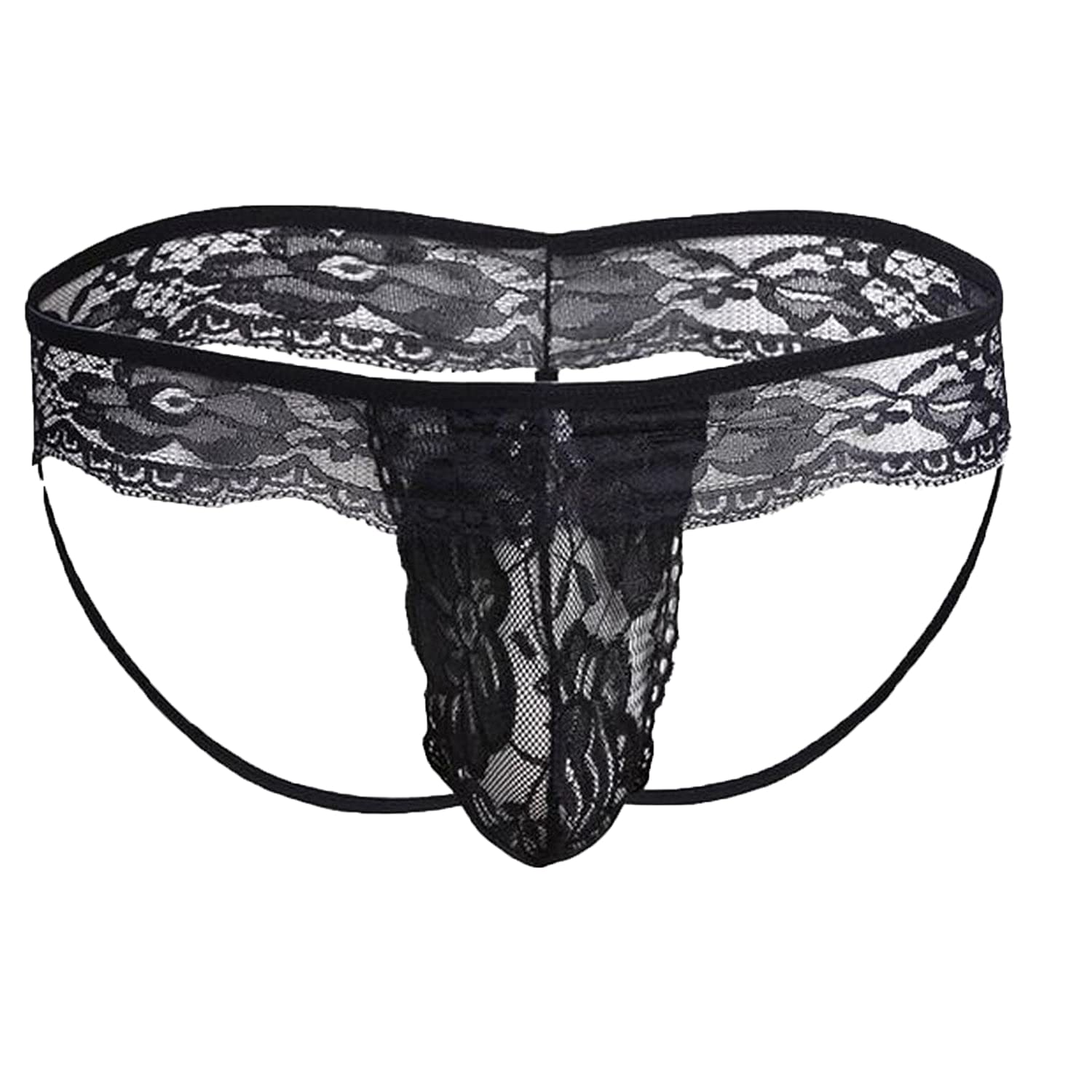 Buy GenericMen's Lace See Through GString Mesh Thongs Floral GStrings