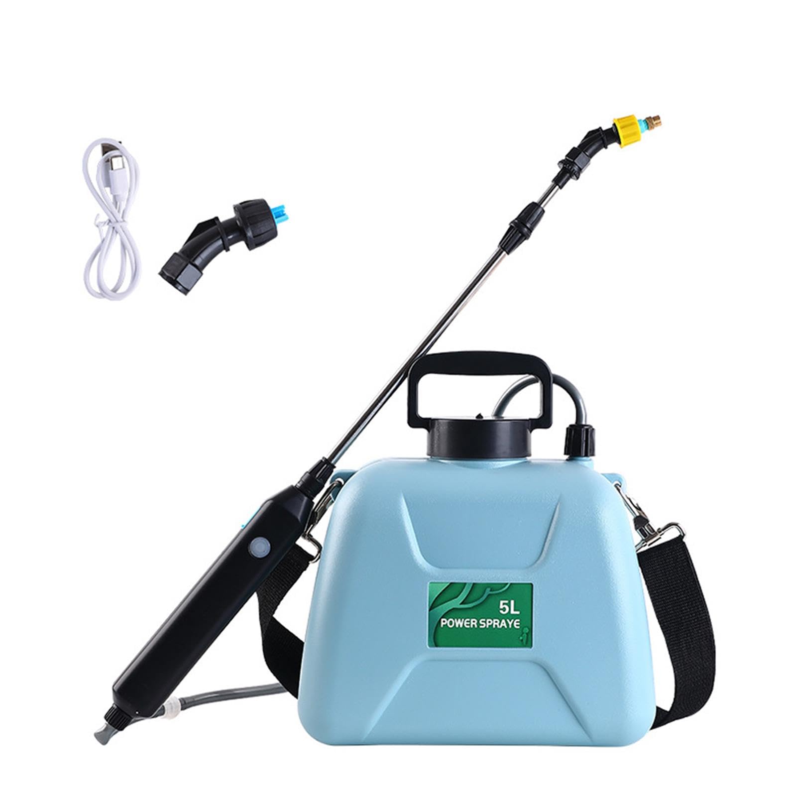Wakects Spruzzatore Elettrico a Zaino Portatile, Annaffiatoio per Piante Giardino, Lavaggio Auto e Pulizia Domestica, Blu