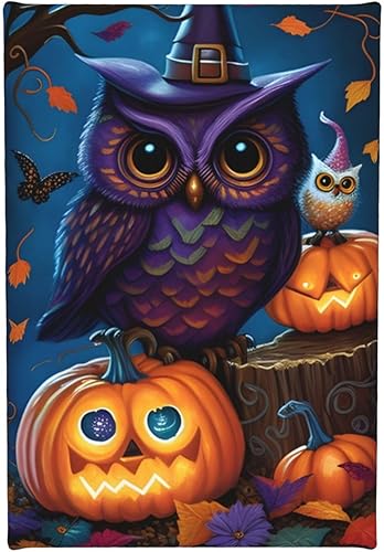 Miniatura 8 de zuanart Lienzo decorativo para pared de Halloween, pintura de pared para sala de estar, dormitorio, decoración del hogar, fiesta de Halloween, búho,