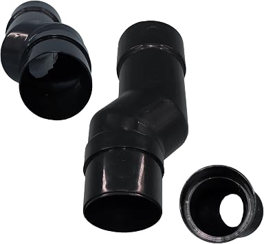 Black Round Downpipe Offset Mini Bend UV-Resistant Fits 68mm Downpipe & 112mm Gutter Easy Install Leak-Proof Seal Weather-Resistant for Freeflow Rainwater Management System