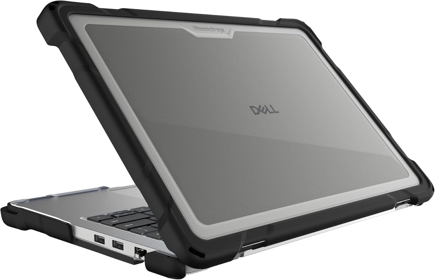 Gumdrop DropTech Custom Case Dell Pro 14 Clamshell - Drop Tested Protection, Rubberized Thread on Sides, Seamless Asset Tagging, Snap in Installation for School or Work - Black