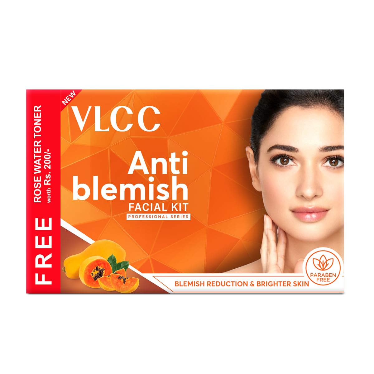 VLCC Anti Blemish Facial Kit - 300g with Free Rose Water Toner - 100 ml | Skin Brightening Facial Kit for Dry, Sensitive & Oily Skin Types | Fight Blemishes and Dullness | Protects and Nourishes