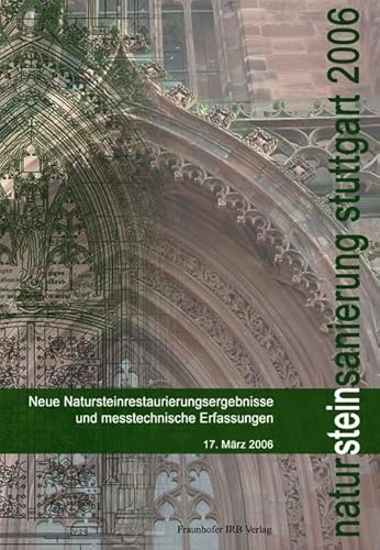 Natursteinsanierung Stuttgart 2006: Neue Natursteinrestaurierungsergebnisse und messtechnische Erfassungen