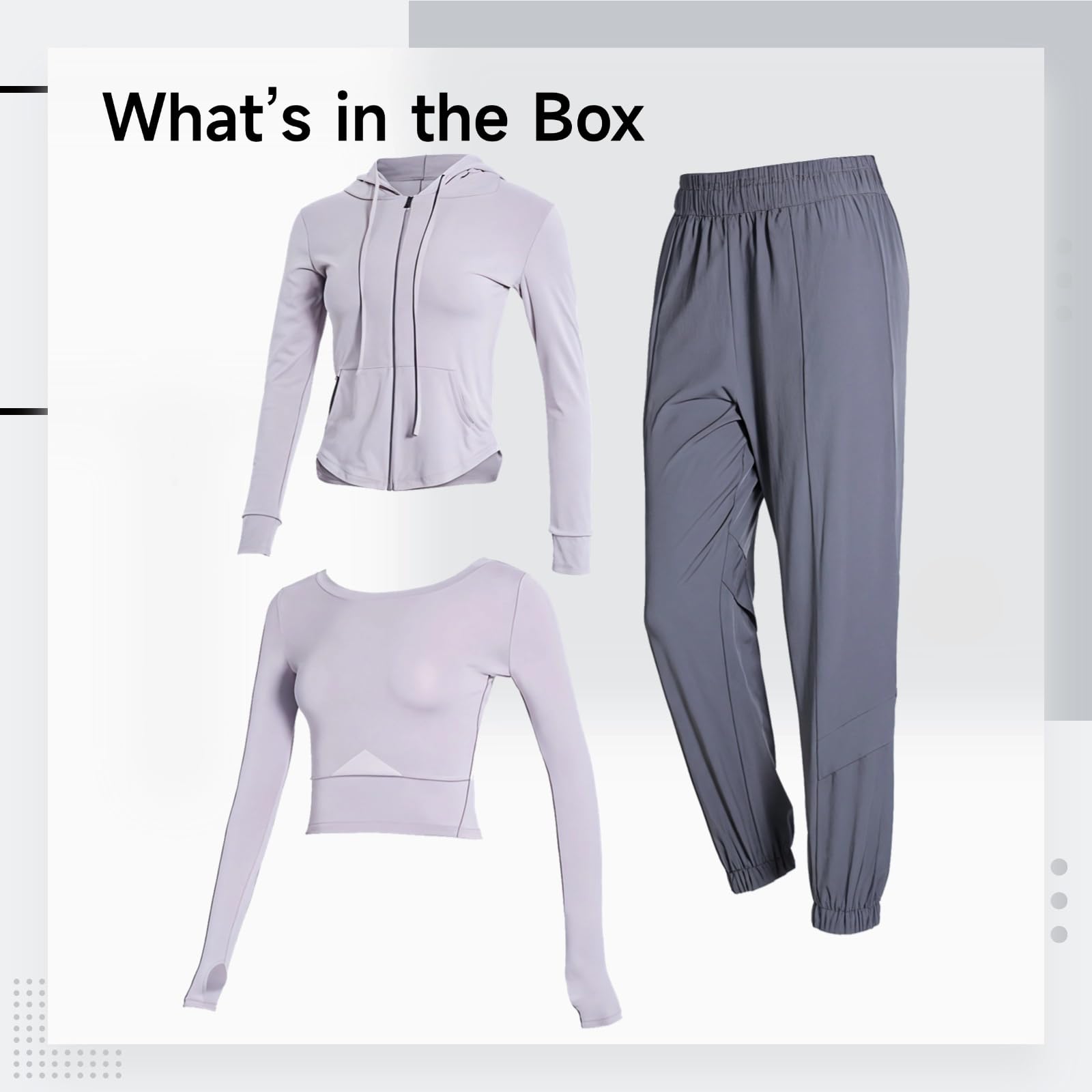 Conjunto de yoga de 3 piezas con chaqueta con capucha, tela transpirable, juego de entrenamiento de tres piezas, adecuado para uso casual y gimnasio, las tallas de mujer van de S a XXL