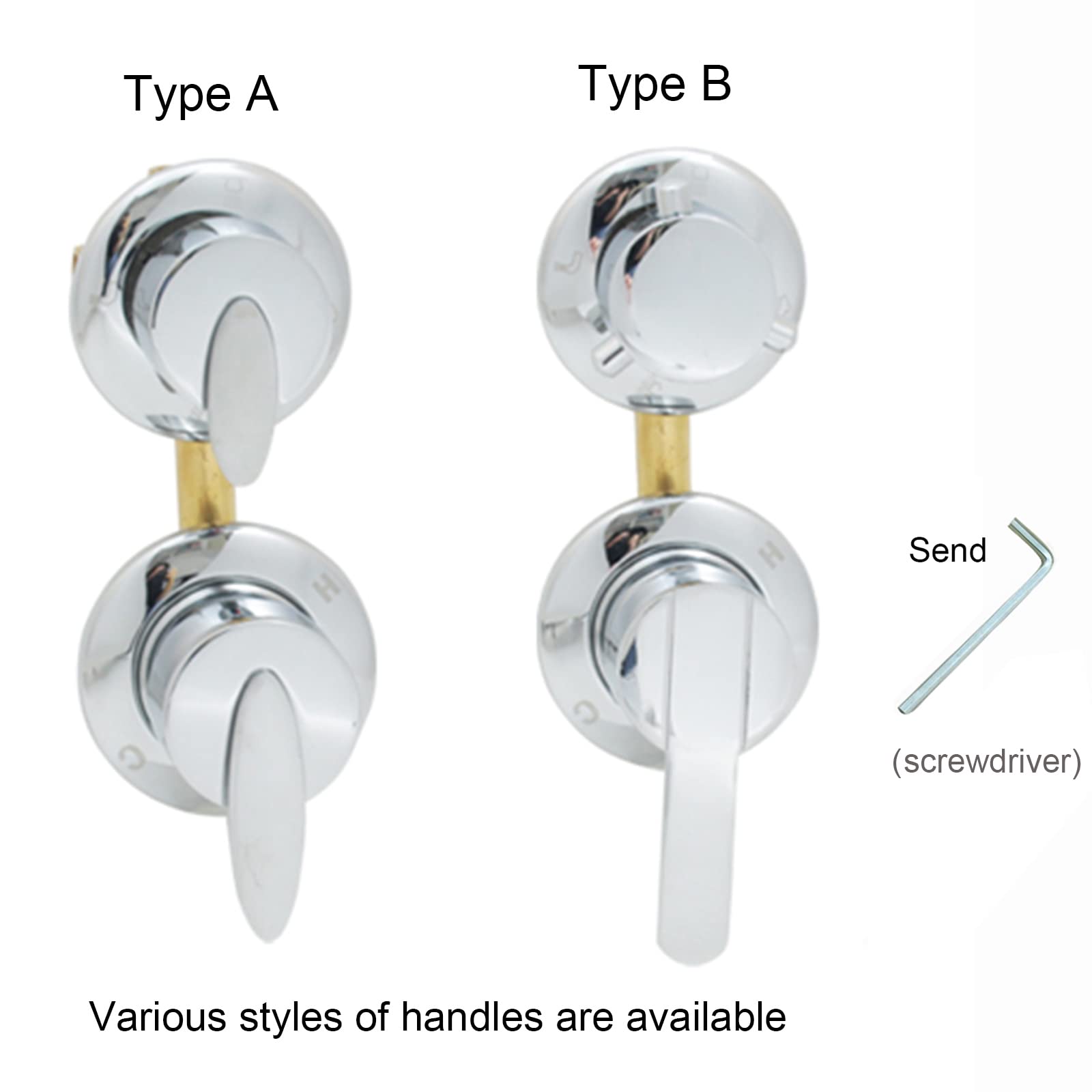 Válvula de ducha de latón 3Way con interruptor de control de agua fría y caliente, cartucho de cerámica, boquilla inversora de columna ajustable, accesorio de fontanería duradero para baño