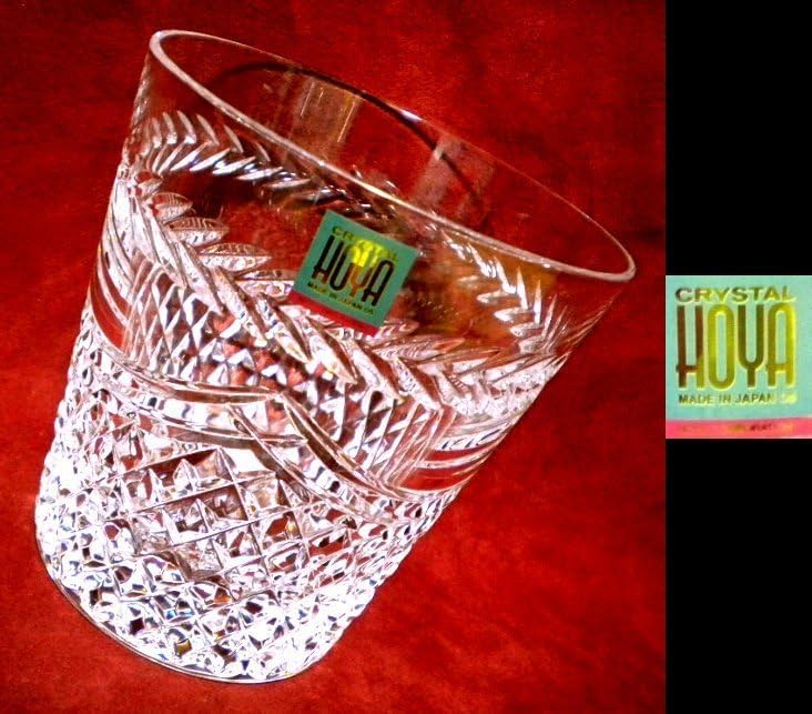 HOYA ホヤクリスタル 色被せ切子 最高級ロックグラス rystal glass