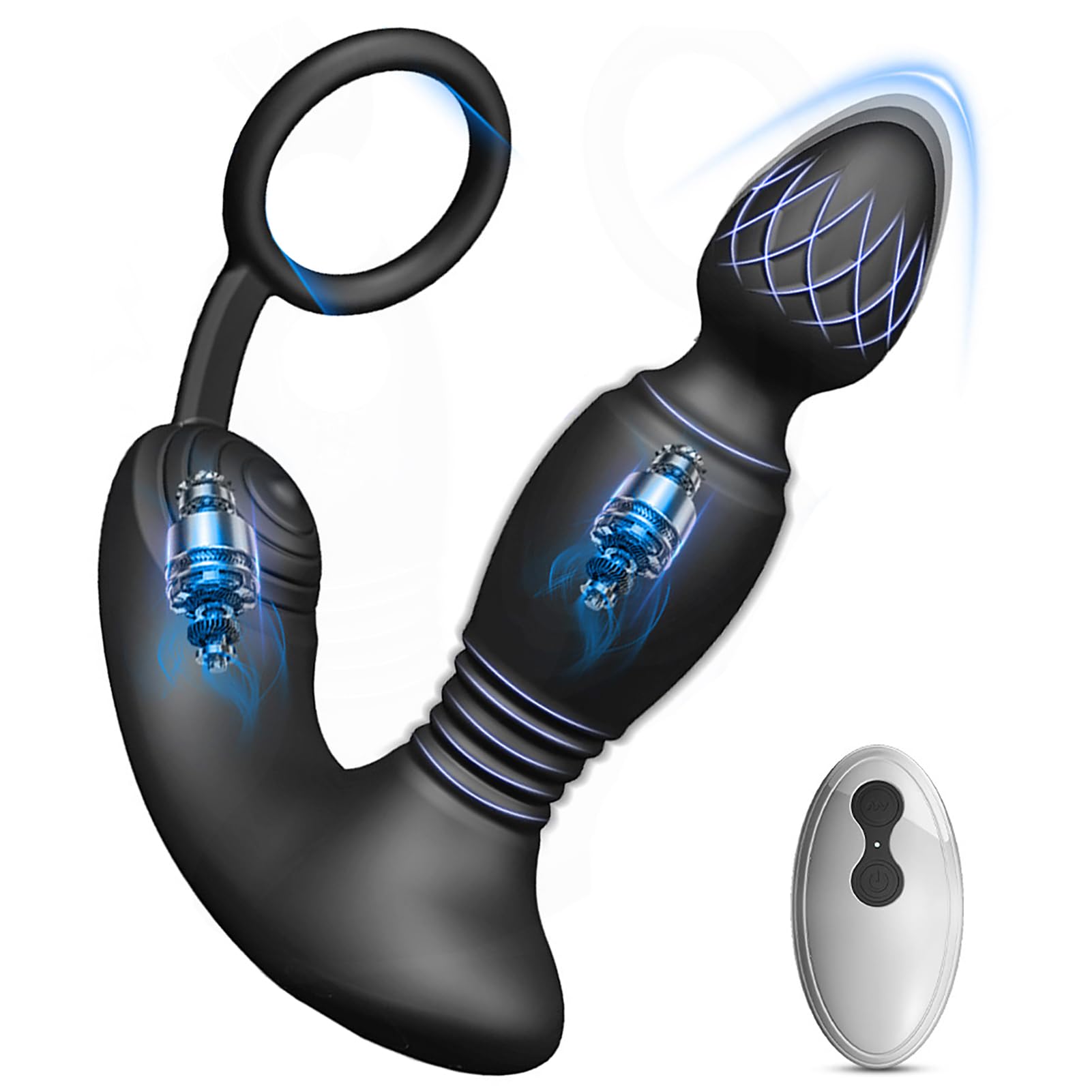 Prostate Massager Vibrating Butt Plug Anal Vibrator with Remote Control Sex Toys for Men with 10 Vibration and