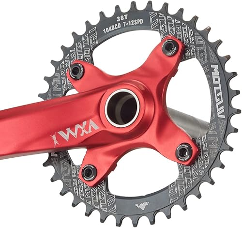 Miniatura 5 de Anillo de cadena individual redondo estrecho ancho 104BCD 32T 34T 36T 38T para 789101112 Speed MTB -1 juego