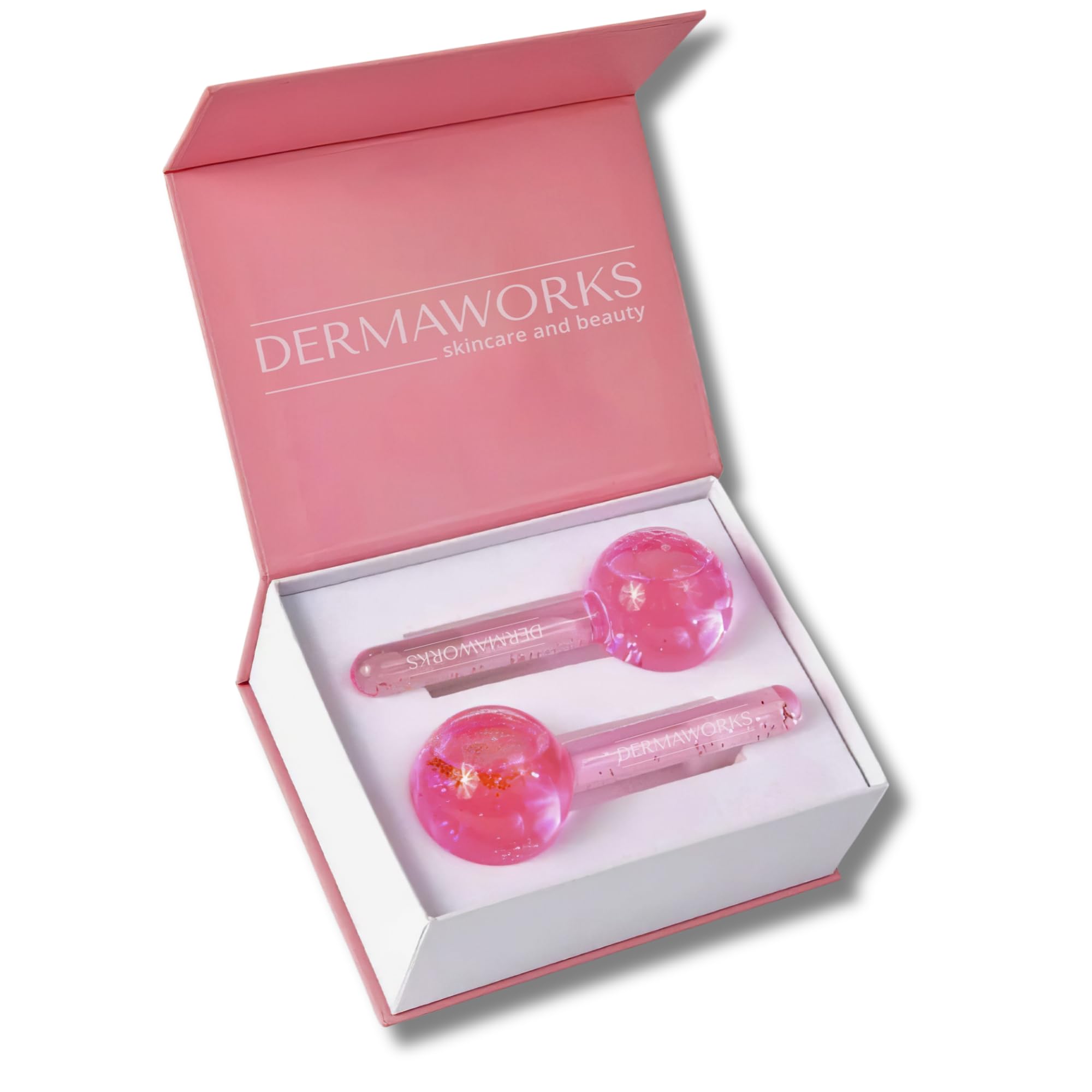 LUXURY ICE ROLLER VISAGE - Glacon Soins pour le Visage - Anti Poche et Cernes sous les Yeux - Anti Age et Anti Ride - Drainage Lymphatique - Skin Care Face Ice Roller Idee Cadeau Femme by DERMAWORKS