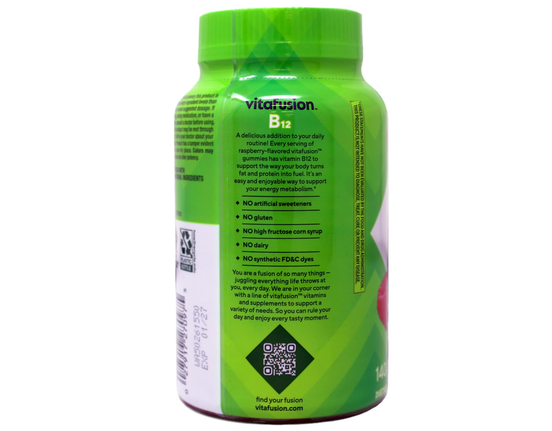 Vitafusion B-12 1000mcg Gummy 140 Count (Pack of 2)